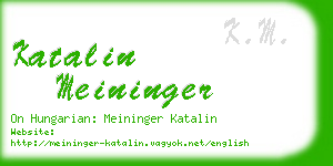 katalin meininger business card